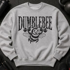 Sweatshirt with "DUMBEEBEE" text and a cartoon bee lifting dumbbells.