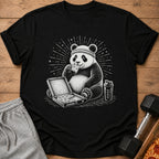 Panda eating pizza with a shaker bottle and text "Earned It."