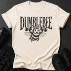 Cream t-shirt with "DUMBEE" and a cartoon bee lifting dumbbells.