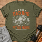 Green t-shirt with bear artwork and "IT'S NOT A DAD BOD IT'S A FATHER FIGURE" text.